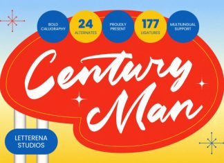 Century Man – Bold Calligraphy Font preview image 1