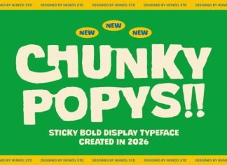 Chunky Popys Sticky Display Font preview image 1