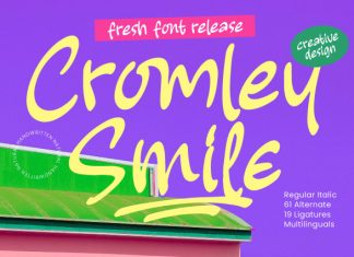Cromley Smile – Natural Handwritten Font preview image 1