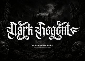 Dark Regent Black Metal Font preview image 1