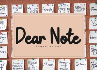 Dear Note Font preview image 1