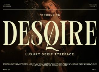 Desqire – Luxury Serif Typeface Font preview image 1