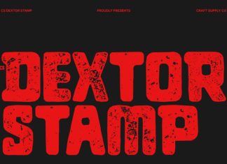 Dextor Stamp Font preview image 1