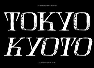 Diamond Stamp Font preview image 2