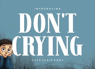 Don’t Crying Font preview image 1