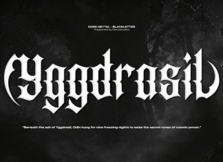 Dork Neytal Black Metal Font preview image 2