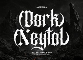 Dork Neytal Black Metal Font preview image 1