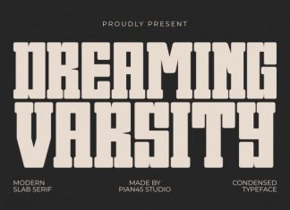 Dreaming Varsity – Condensed Slab Font preview image 1