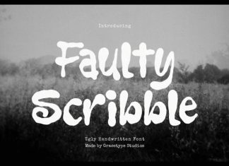 Faulty Scribble Ugly Handwritten Font preview image 1