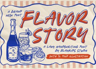 Flavor Story a Lazy Handwriting Font preview image 1