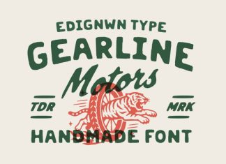 Gearline Motors Script Font preview image 1