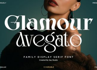 Glamour Avegato – Variable Display Font preview image 1