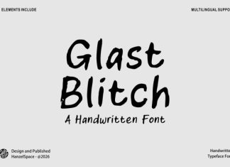Glast Blitch Handwritten Font preview image 1