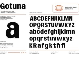 Gotuna – Bold Sans Serif Typeface Font preview image 3