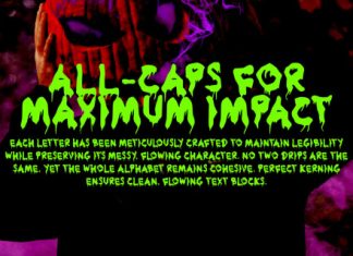Grimooza Splatter Spooky Font preview image 3