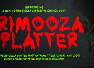 Grimooza Splatter Spooky Font preview image 1