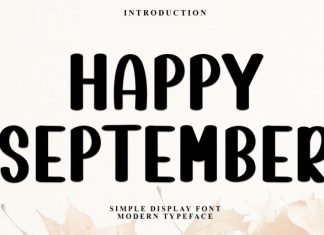 Happy September Font preview image 1