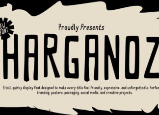 Harganoz Tall Handmade Display Font preview image 1