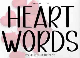 Heart Words Font preview image 1