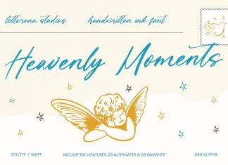 Heavenly Moments – Handwritten Ink Font preview image 1