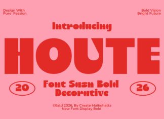 Houte–Retro Bold Display Font preview image 1