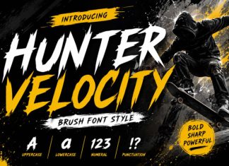 Hunter Velocity Font preview image 1