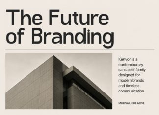 Kenvor – Contemporary Geometric Sans Serif Font preview image 3