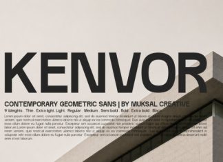 Kenvor – Contemporary Geometric Sans Serif Font preview image 1