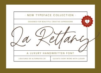 La Rettany – Luxury Handwritten Font preview image 1