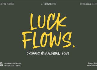 Luck Flows Organic Handwritten Font preview image 1