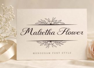 Malietha Flower Monogram Font preview image 1