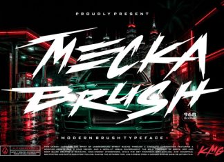 Mecka Brush Typeface Font preview image 1