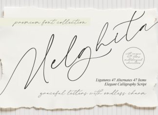 Melghita – Elegant Calligraphy Script Font preview image 1