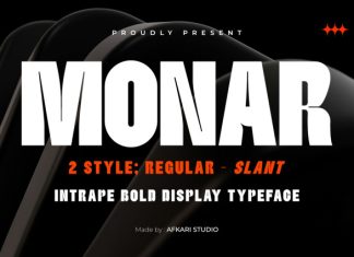 Monar – Intrape Bold Display Typeface Font preview image 1