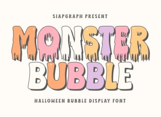 Monster Bubble Font preview image 1