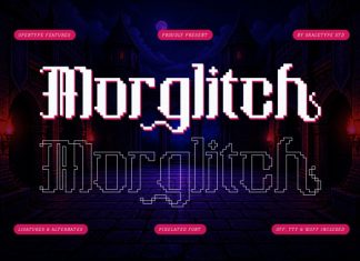 Morglitch Pixelated Font preview image 3