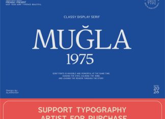 Muğla 1975 Font preview image 1