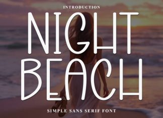 Night Beach Font preview image 1
