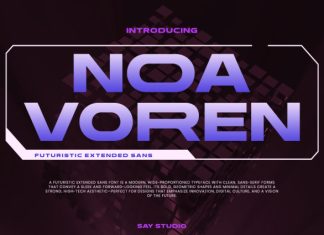 Noa Voren – Future Tech Sans Font preview image 1