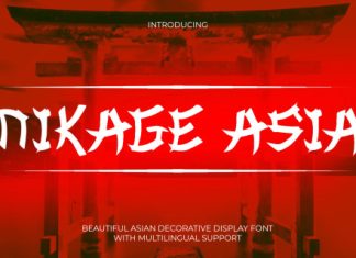 Onikage Asian Display Font preview image 1