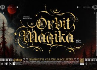 Orbit Magika Typeface Font preview image 1