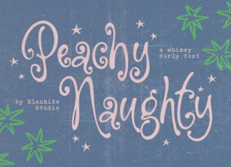 Peachy Naughty Font preview image 1