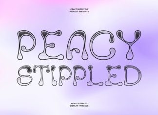 Peacy Stippled Font preview image 1