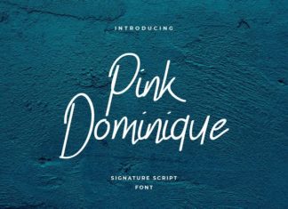 Pink Dominique Signature Font preview image 1