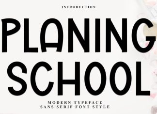 Planing School Font preview image 1