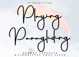 Playing Paragliding Font preview image 1