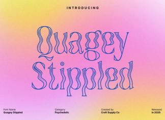 Quagey Stippled Font preview image 1