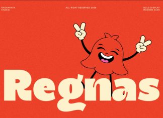 Regnas – Bold Retro Inktrap Font preview image 1