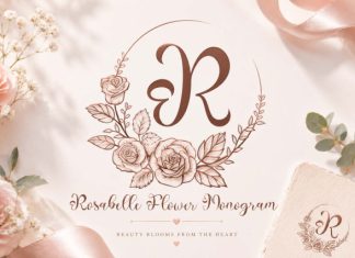 Rosabelle Flower Monogram Font preview image 1