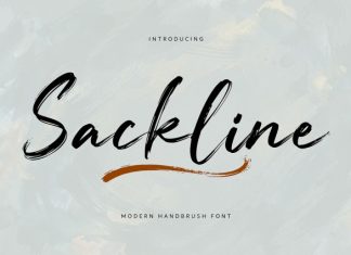 Sackline – Modern Handbrush Font preview image 1